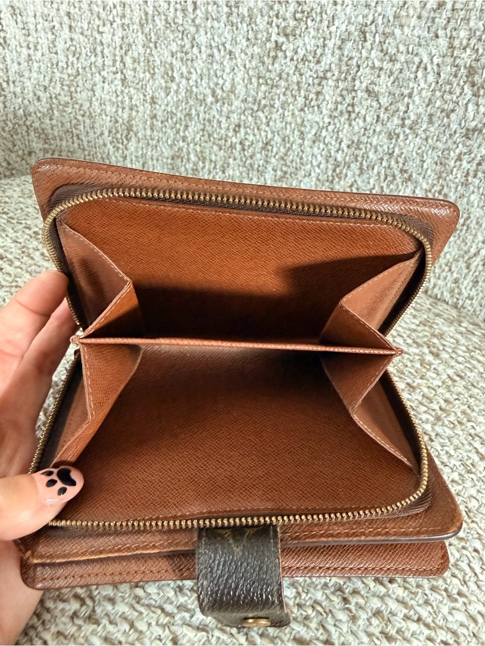 LV Vintage Monogram Porte Papier Zippe Bifold Wallet - Picture 6 of 12